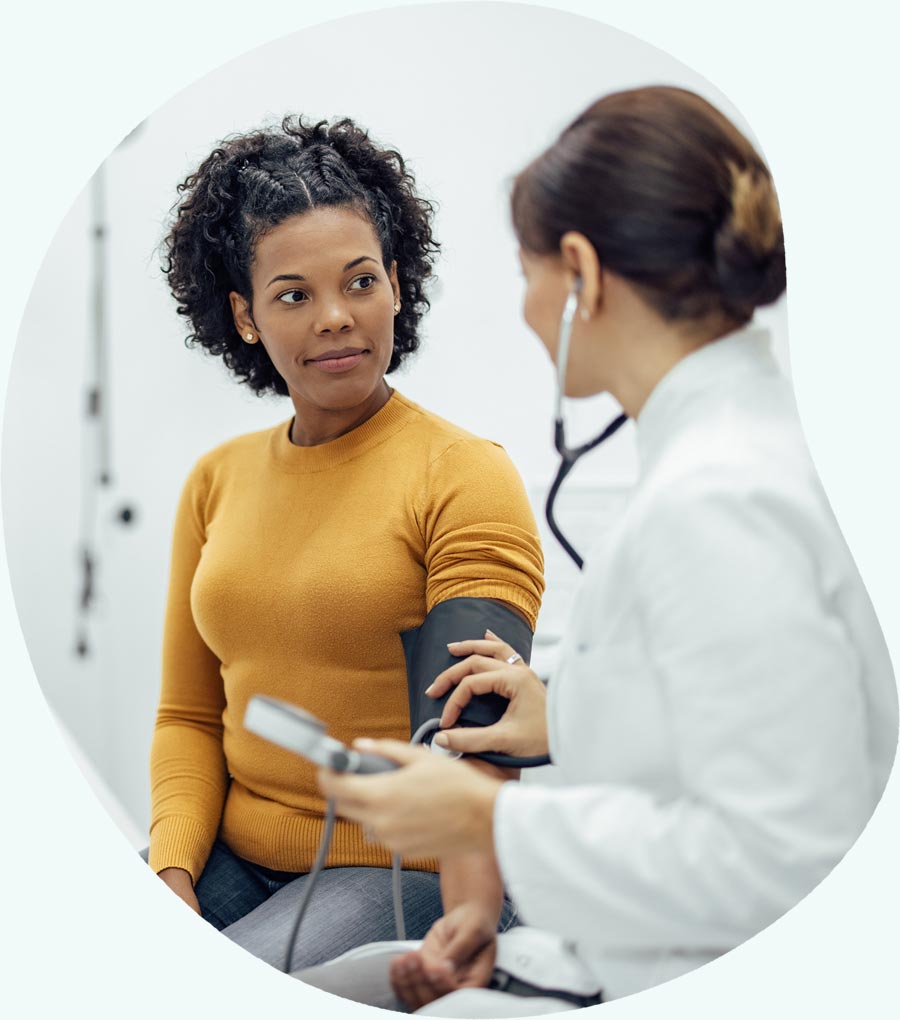 doctor with cardiovascular patient